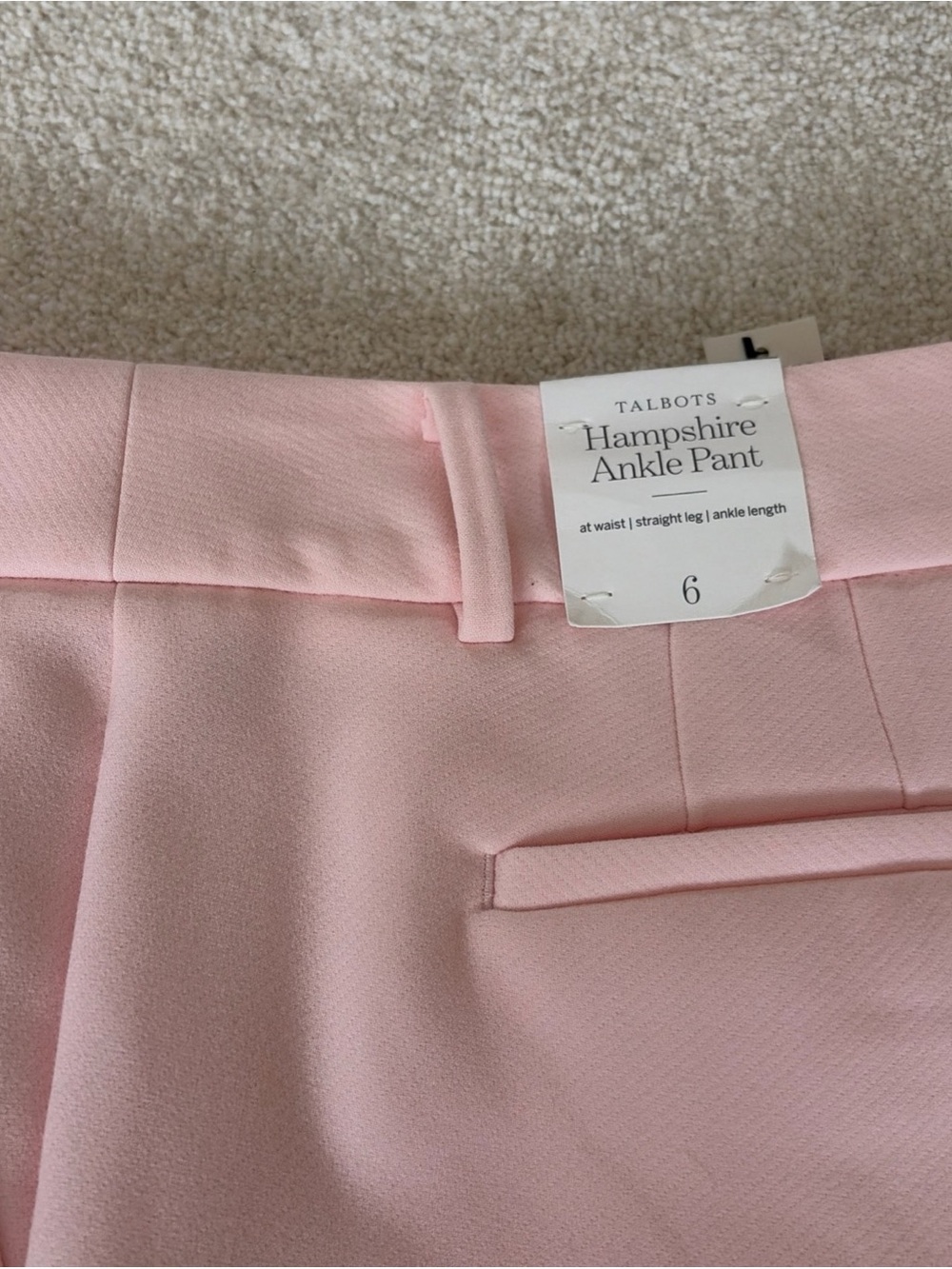 Talbots Pink Tailored Ankle Pants - Picture 2 of 5